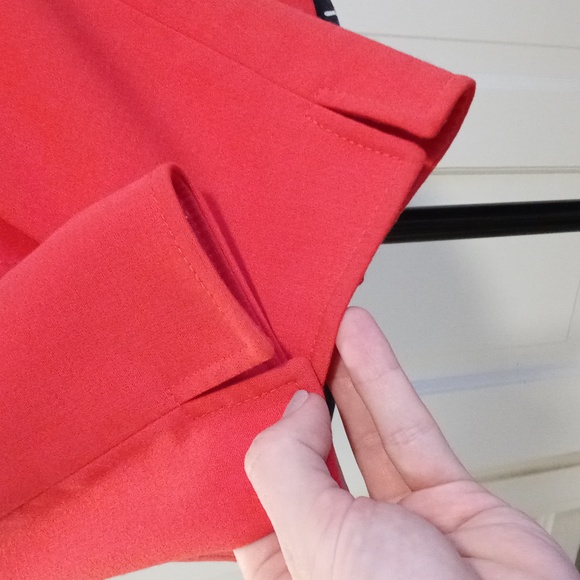 💋VTG Tahari💋 - Red Open Front Stretch Jacket - Picture 5 of 11